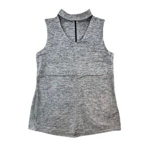 Ruff‎ Hewn GREY Womens IVP Tank Top Grey Foil Choker Keyhole small GR7BO404M